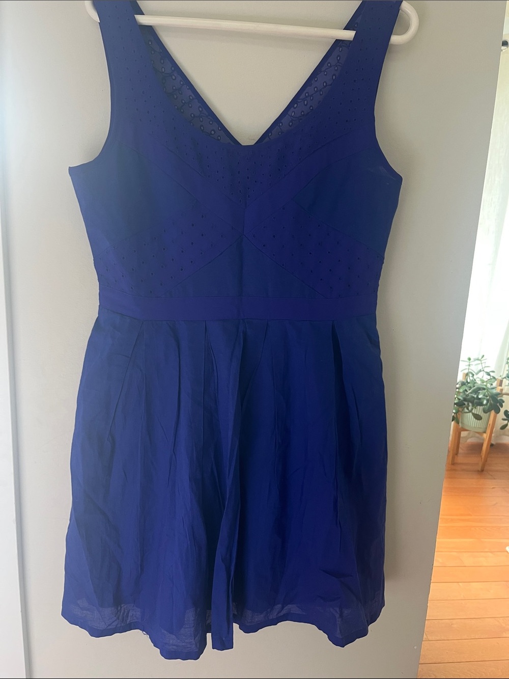 American Eagle Outfitters Royal Blue Sleeveless V-Neck Mini Dress